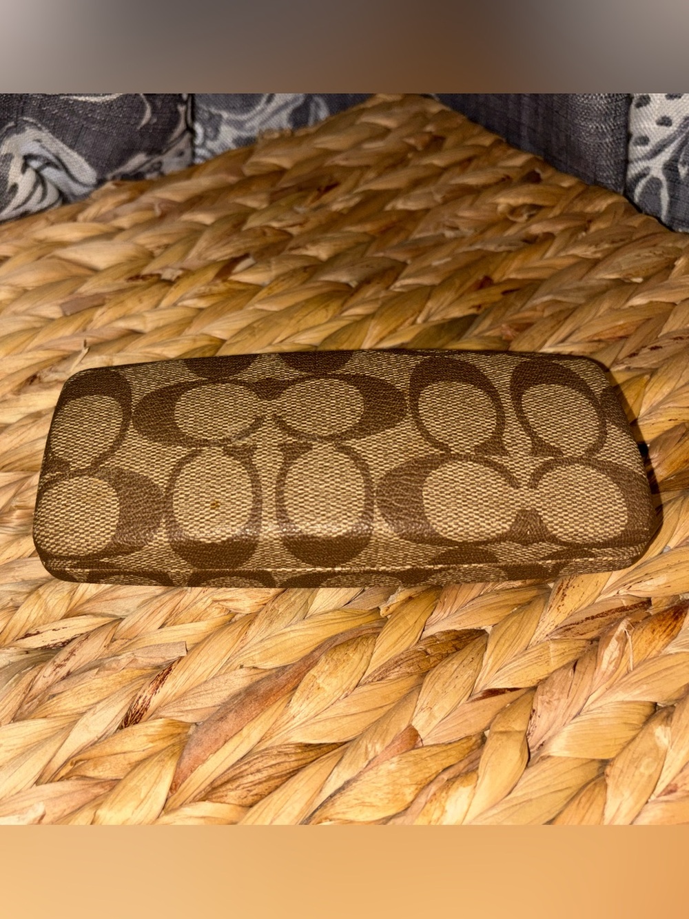 Coach Signature Canvas Eyeglass Case in Brown